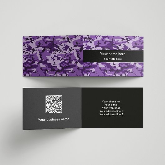 Paarse camouflagepatroon, leger, leger visitekaartje