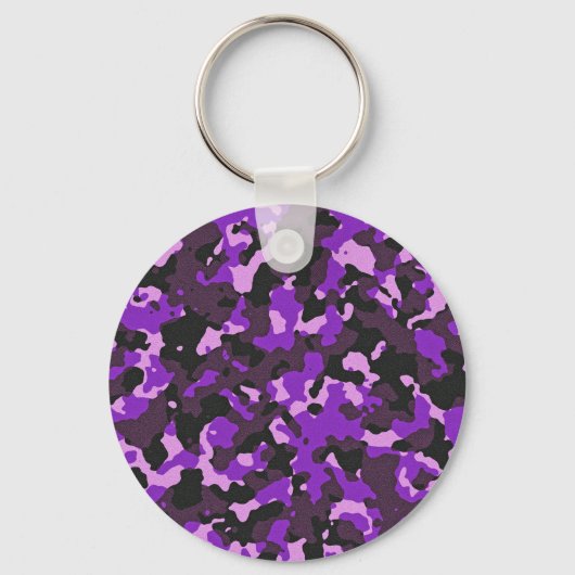 Paarse camouflagepatroon sleutelhanger (Voorkant)