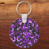 Paarse camouflagepatroon sleutelhanger (Voorkant)