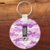 Paarse Camouflagepatroon Sleutelhanger (Voorkant)