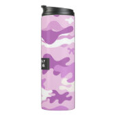 Paarse Camouflagepatroon Thermosbeker (Geroteerd rechts)