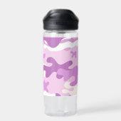 Paarse Camouflagepatroon Waterfles (Achterkant)