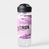 Paarse Camouflagepatroon Waterfles (Voorkant)