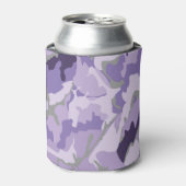 paarse camouflageschuim blikhouder blikjeskoeler (Blikje Voorkant)