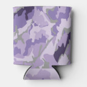 paarse camouflageschuim blikhouder blikjeskoeler (Voorkant)