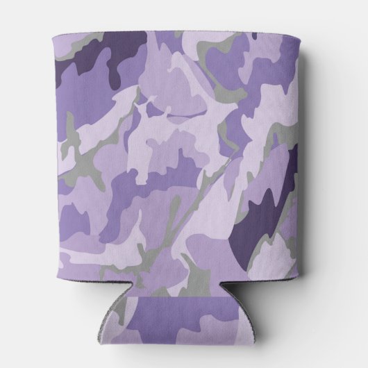 paarse camouflageschuim blikhouder blikjeskoeler (Achterkant)