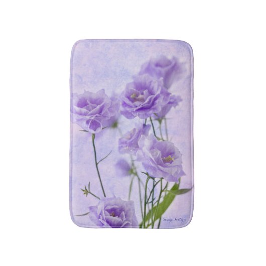 Paarse Campanella Flowers Macro Badmat (Voorkant Verticaal)