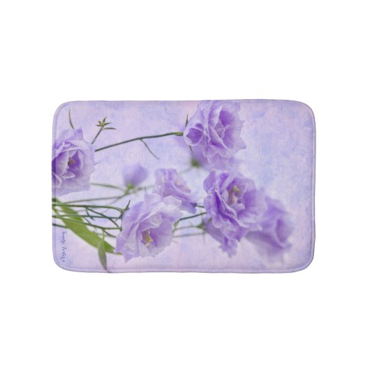 Paarse Campanella Flowers Macro Badmat (Voorkant)