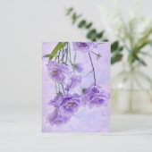 Paarse Campanella Flowers Macro Briefkaart (Staand voorkant)