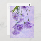 Paarse Campanella Flowers Macro Briefkaart (Voorkant / Achterkant)
