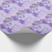 Paarse Campanella Flowers Macro Cadeaupapier (Hoek)