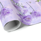 Paarse Campanella Flowers Macro Cadeaupapier (Rol Hoek)