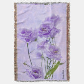 Paarse Campanella Flowers Macro Deken (Voorkant Verticaal)