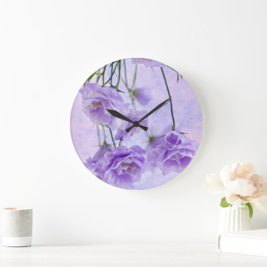 Paarse Campanella Flowers Macro Grote Klok (Huis)