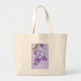 Paarse Campanella Flowers Macro Grote Tote Bag