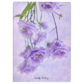 Paarse Campanella Flowers Macro Klembord (Achterkant)