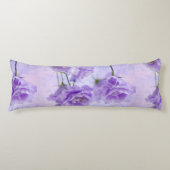 Paarse Campanella Flowers Macro Lichaamskussen (Voorkant)