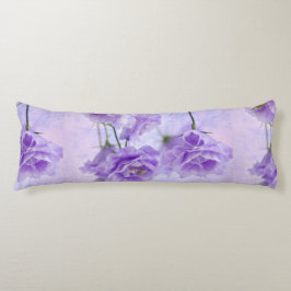 Paarse Campanella Flowers Macro Lichaamskussen