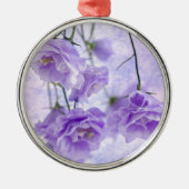 Paarse Campanella Flowers Macro Metalen Ornament (Voorkant)