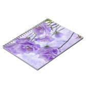 Paarse Campanella Flowers Macro Notitieboek (Linkerzijde)