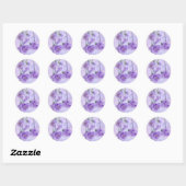 Paarse Campanella Flowers Macro Ronde Sticker (Vel)