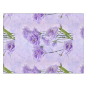 Paarse Campanella Flowers Macro Tafelkleed (Voorkant (Horizontaal))
