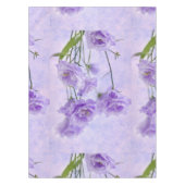 Paarse Campanella Flowers Macro Tafelkleed (Voorkant)