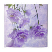 Paarse Campanella Flowers Macro Tegeltje (Voorkant)