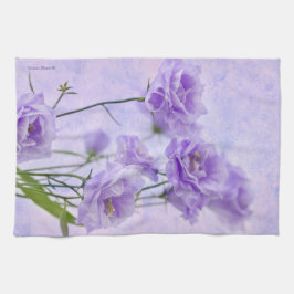 Paarse Campanella Flowers Macro Theedoek