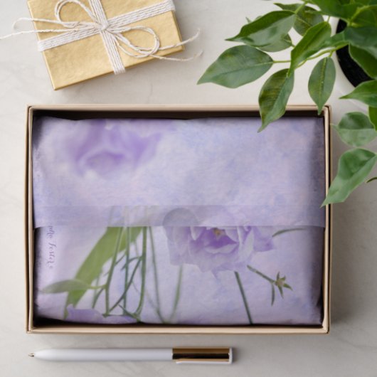 Paarse Campanella Flowers Macro Tissuepapier (Geschenk)