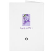 Paarse Campanella Flowers-macrokaart (Achterkant)