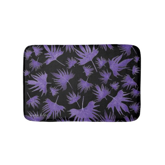 Paarse Canarische leder Badmat (Voorkant)
