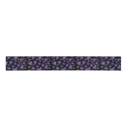 Paarse Canarische leder Grosgrain Lint (Voorkant)