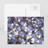 Paarse Candy Corn Briefkaart (Voorkant / Achterkant)