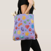 “Paarse Candy Star Boodschappentas Tote Bag (Dichtbij)