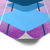 Paarse Canvas Blauwe Geometrische AP0010 Posters (Hoek)