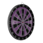 Paarse Canvas Houtstructuur Dartbord (Voorkant Links)