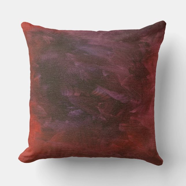 Paarse Canvas namaak afwerking throw kussen (Voorkant)