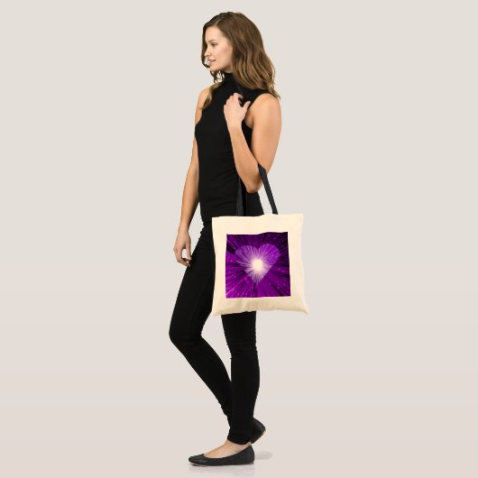 Paarse canvas tas (Voorkant (model))