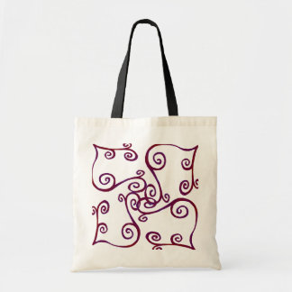 Paarse Canvas tas Curls