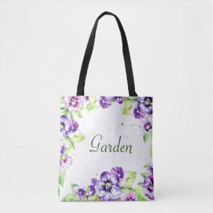 Paarse Canvas tas Pansy