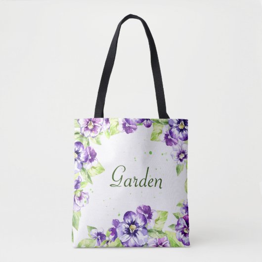 Paarse Canvas tas Pansy (Voorkant)