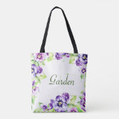 Paarse Canvas tas Pansy (Achterkant)