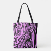 Paarse Canvas tas Waves Pattern - Kies kleur (Achterkant)