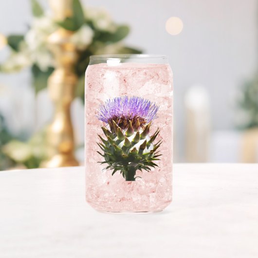 Paarse Cardoon Distel Bloem Blikvorm Glas (Insitu (Huwelijk))