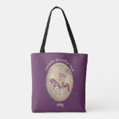  Paarse Carrousel Merry Go Round Tote Bag (Achterkant)