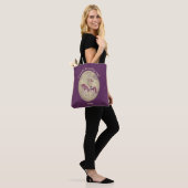  Paarse Carrousel Merry Go Round Tote Bag (Op model)