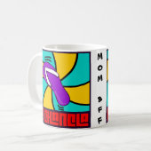 Paarse Cartoon Chancla Grappig Spaans Latina Mam Koffiemok (Voorkant links)