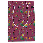 Paarse Cartoon Circus Naadloze Patroon Gift Bag Medium Cadeauzakje (Voorkant)