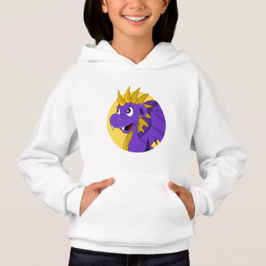 Paarse cartoon hoodie (Voorkant)